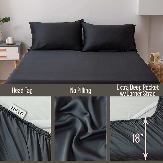 Bella Coterie Luxury Bamboo Viscose Cal King Size Fitted Sheet Only | 100% - Image 3