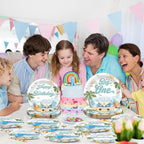 200pcs Summer Beach The Big One Party Plates Napkins Boy Surfing First Birthday - Image 6
