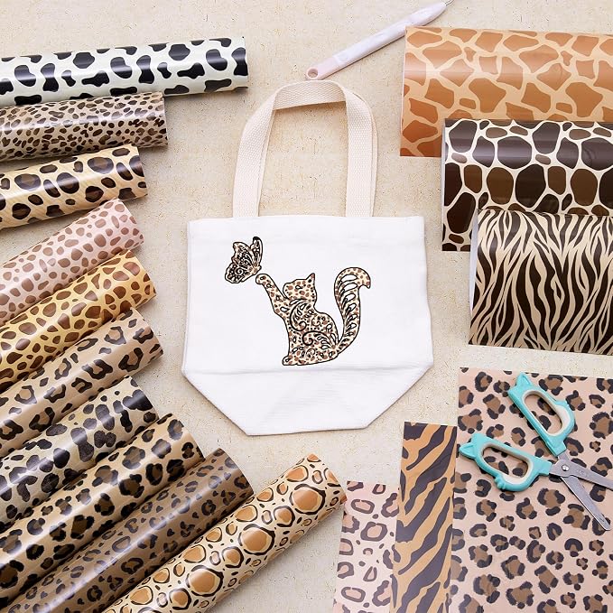 HTVSTD Leopard Heat Transfer Vinyl 16 Sheets 12×10in Iron on Vinyl | Animal - Image 5