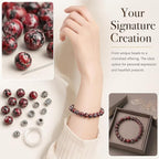 60pcs Black Red White Imperial Jasper Gemstone Beads，6mm Round Loose Stone Beads - Image 4