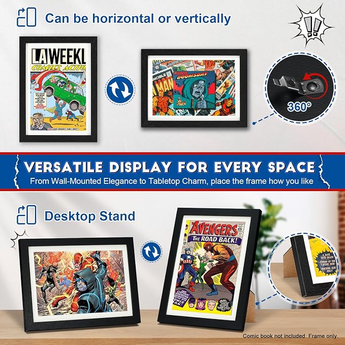 JupDec Comic Book Frame, Premium Wood Display Case - Image 4
