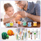 KAMJUNTAR Laser Reflective Lanyard String Kit, 15 Rolls Gimp Cord Lacing Kit - Image 3