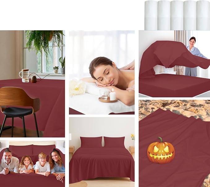 Royale Linens 100% Organic Cotton Full Flat Sheet Only - Image 8