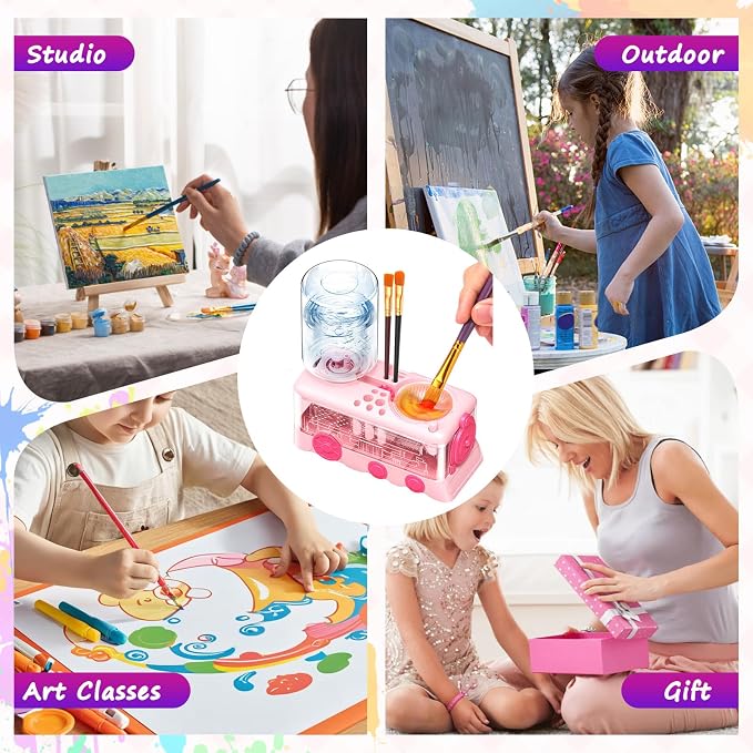 Upgraded Paint Brush Cleaner Tool, Brush Rinser Cup Painting Running Water - Image 7