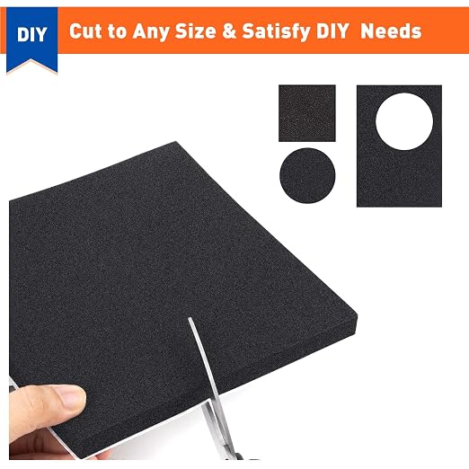 MAGZO 6Pcs Adhesive Foam Padding 1/4 in Thick X 4 in X 4 in | Closed Cell - Image 4