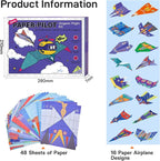 Leven DIY Paper Airplane Book, 16 Creative Folding Paper Planes - Image 8