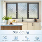 Haton Window Privacy Film Decorative Frosted Glass Window Film, Sun Blocking - Image 5