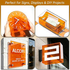 Orange Acrylic Sheet 12" x 16" x 1/8", ALCCIFI Cast Plexiglass Sheet - Image 6