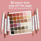 ARTISTRO 36 Skin Tones Acrylic Paint Markers - Image 2