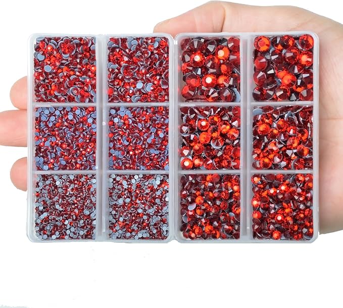 10000Pcs 2-Boxes Mixed Size Hot Fix Round Crystals Gems Glass Stones Hotfix - Image 4