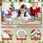 TaoBary 24 Pcs 7.09 Inch Christmas Candyland Peppermint Cutouts Candy Party - Image 6