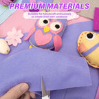 XSEINO 13 Rolls Lavender Felt Fabric, Lavender Series Colors Soft Nonwoven - Image 5