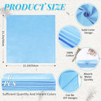 Suhine 100% Cotton Solid Bandanas Blank Bandanas Multifunctional Headband Scarf - Image 2