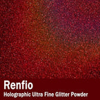 Renfio Holographic Ultra Fine Glitter Powder Metallic Resin Glitter 2.11 Oz/60g - Image 2