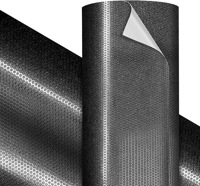 VViViD Premium Small Honeycomb Black Craft Vinyl Roll 1ft x 5ft – Bubble-Free by VVIVIDVINYL