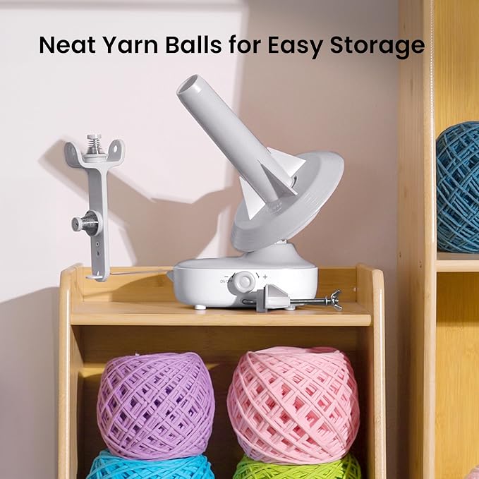 Electric Yarn Winder for Crocheting, Upgrade Dual-Spring Tension 10oz Large - Image 7