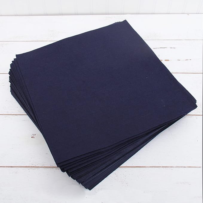 Threadart Dark Navy Premium Felt Sheets by ThreadArt