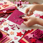 Catephe 24 Pcs Red Felt Fabric Sheets, 8 Inch X 12 Inch 1mm Craft Felt - Image 3
