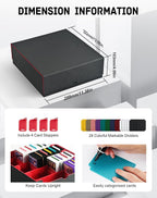 ZLCA Card Storage Box for MTG PTCG, Commander Deck Box Holds 3200+ Cards - Image 2