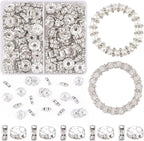 100 pcs 10mm Spacer Beads for Jewelry Making | Rondelle Bead Spacers Bulk by TINKRSTUFF