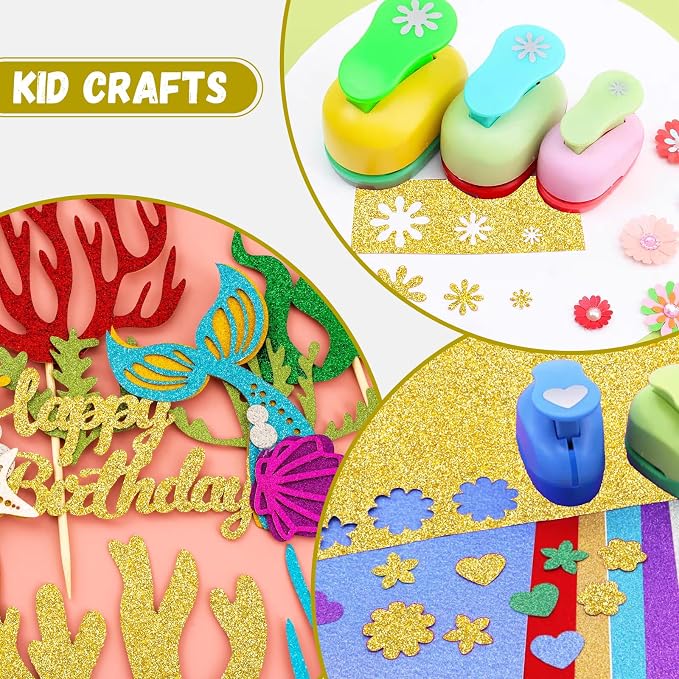 10 Pack Glitter Foam Sheets Craft 8 x 12 inch | Sparkles Foam Paper - Image 6