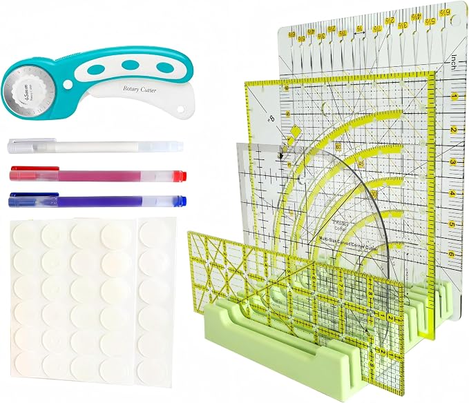 Quilting Kit with Quilting Ruler Holder, Rotary Cutter, Curved Corner Cutter by Unknown