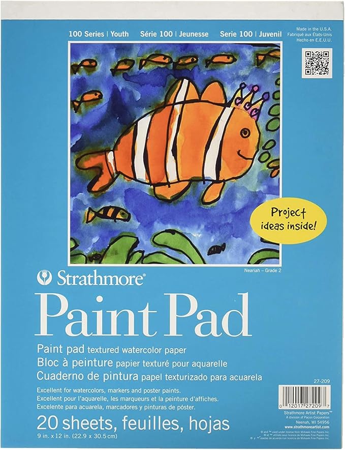 Strathmore (27-209 100 Series Youth Paint Pad, 9 by 12", 20 Sheets by StrathmorePaper