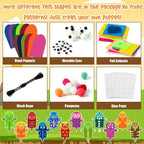 WATINC 12 Pcs Hand Puppet Making Kit, Art Craft Felt Sock Puppet Toys, Creative - Image 3