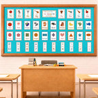 Teal Blue Bulletin Board Roll Non-Woven Fabric Poster 16in X 20ft | Back to - Image 4