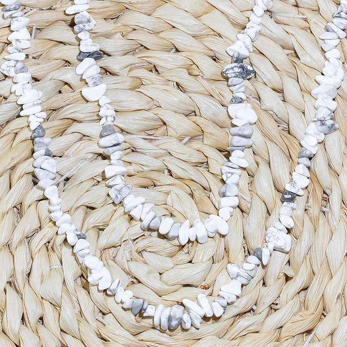 260pcs White Turquoise Crystal Beads Chips 5mm to 8mm Irregular Gemstone Beads - Image 5