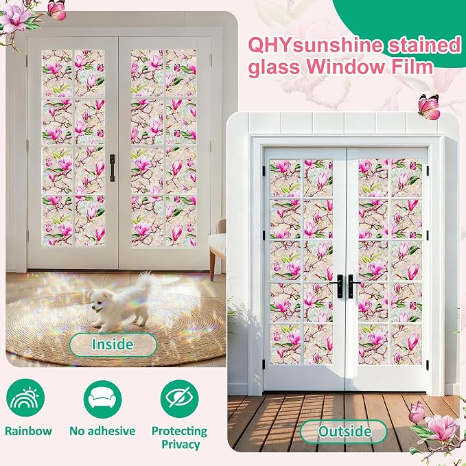 Window Privacy Film Stain Glass Window Film Rainbow Window Film Window clings - Image 5