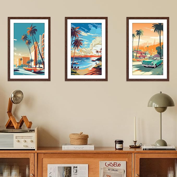 FIXSMITH 11x17 Picture Frame Brown Set of 2, Photo Frame - Image 8