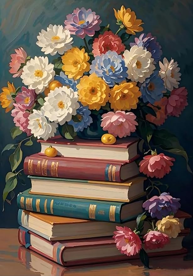 RYMILIE Diamond Art Kits for Adults, Vintage Book 5D Diamond Painting Kits for by RYMILIE