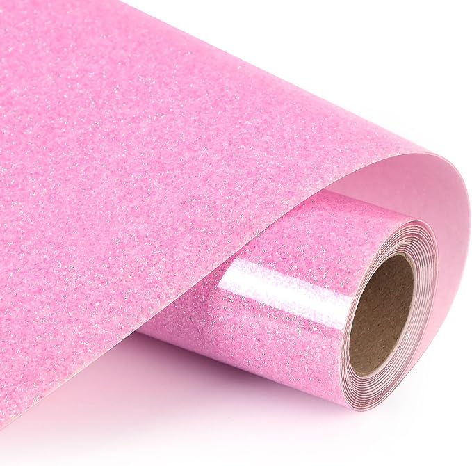 HTVVETUR Glitter Lilac Heat Transfer Vinyl, Glow in The Dark Light Purple HTV - Image 8