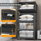 UAMFURI Stackable Storage Bins, 1440QT Collapsible Drawers - Image 3