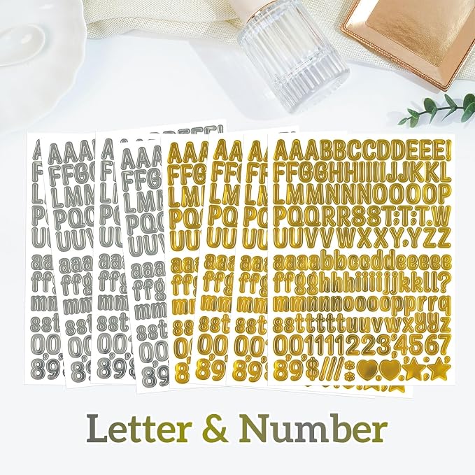 3040Pcs 20 Sheets Small Letter Number Stickers, 0.5inch Self-Adhesive Vinyl - Image 3