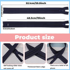 YAKA 20pcs Navy Blue Nylon Invisible Zippers Tailor Sewing Tools Garment - Image 2
