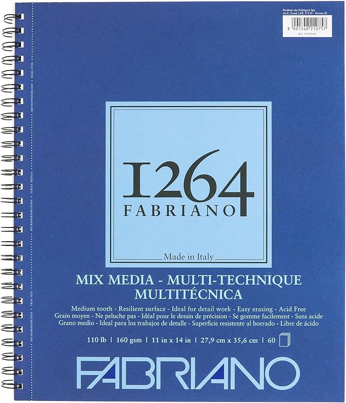 Fabriano 1264 Mixed Media Pad, 110 lb. by Fabriano