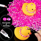 4000pcs 4mm Resin Rhinestones Bulk, Hot Pink AB Flatback Round Jelly - Image 5