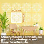 Wall Stencils for Painting Large Pattern, Plastic Reusable Stencils for Home - Image 2