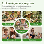 Wooden Bug Catcher for Kids, Tri-View Bug Viewer Kit, Top & Bottom Magnifiers - Image 4
