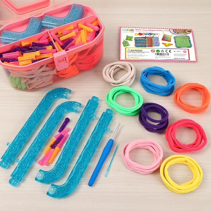 IQKidz Weaving Loom Kit Toys, DIY Arts and Crafts - Image 8