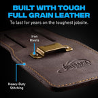 OX Tools Leather Tool Holsters & Pouches – Hammer, Tape Measure, Utility & - Image 3