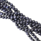 35PCS 10mm Natural Blue Sandstone Gemstone Round Loose Beads Stone Beads - Image 4