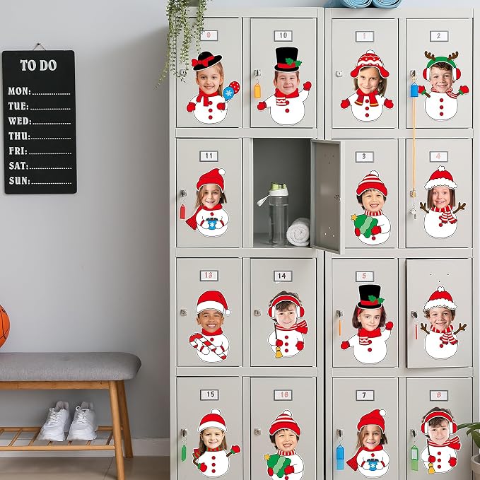 60pcs Christmas Theme Cutouts Snowman Bulletin Board Decorations Xmas Snowman - Image 5