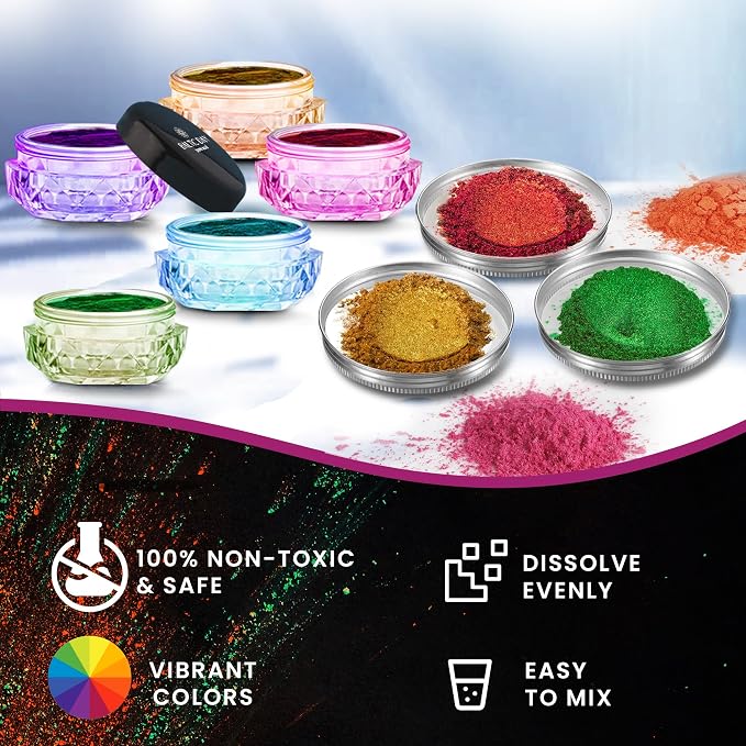 BALTIC DAY Intense Chameleon Mica Powder Set – 12 Hypershift Ultra-Fine Chrome - Image 5