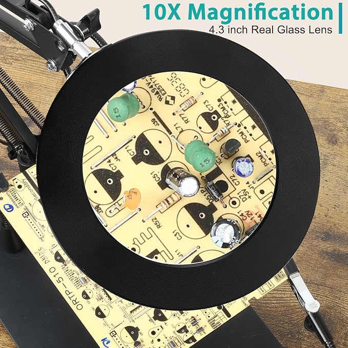 Helping Hands Soldering Station, 12X Magnifying Glass - Image 2