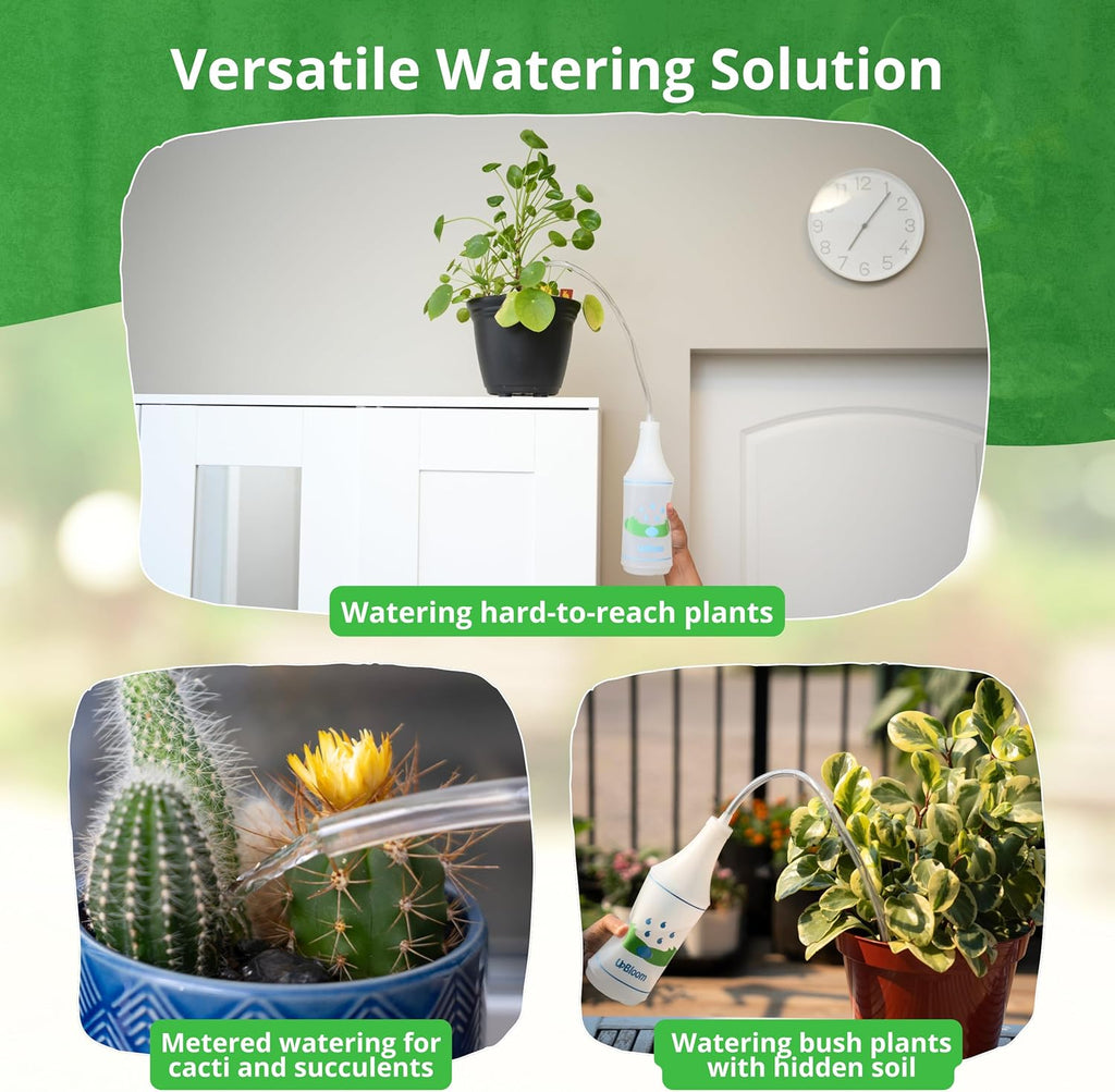 UpBloom - 32 Oz Squeeze Bottle for Hanging Plants, Squirt Bottle/Water Container for Outdoor/Indoor Made in USA - Great Alternative for Can (2-Pack)