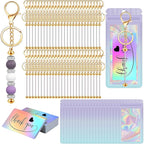 42/84/126 Pcs Beadable Keychain Bars Bulk Blank DIY Beaded Keychain Making by Unknown