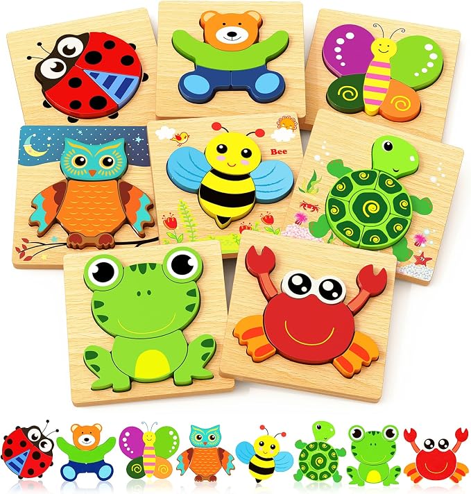 Bekayshad Wooden Puzzles Toddler Toys Gifts by Bekayshad